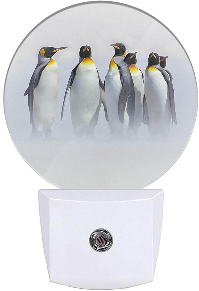 EKOBLA Cute Penguin Night Lights Plug into Wall South Pole Animal Ice Plug-in Nightlights Home Auto Sensor LED Dusk to Dawn Light for Bedroom Bathroom Kitchen Corridor