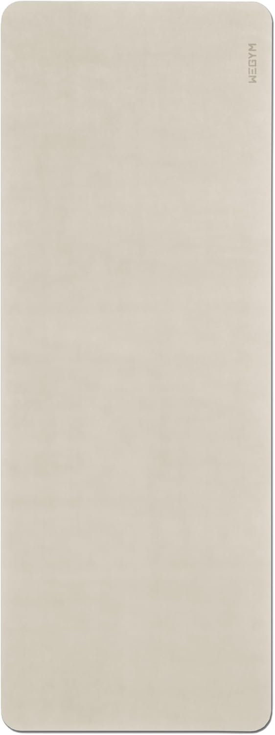 4mm Cushioned Exercise Mat for Yoga & Pilates - Anti Slip, Polyurethane with Suede Top & Carrying Strap