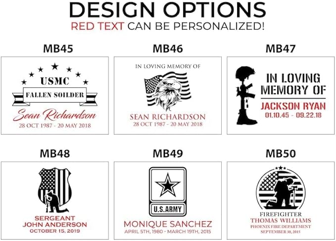 Personalized Line of Duty Memorial Keepsake Box – Custom Engraved Wooden Tribute Box for Fallen Heroes, Soldiers, First Responders, Veterans - Sympathy Gifts Storage Boxes for Medals, Flags, Photos