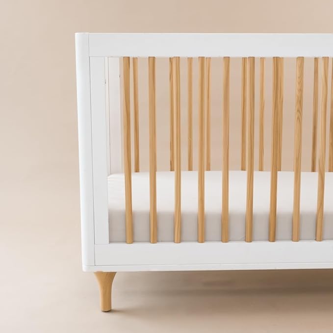 Kyte Baby Soft Crib Sheet - Standard Fitted Crib Sheet Made with Rayon from Bamboo, Ultra-Gentle and Breathable (Ecru Roar)