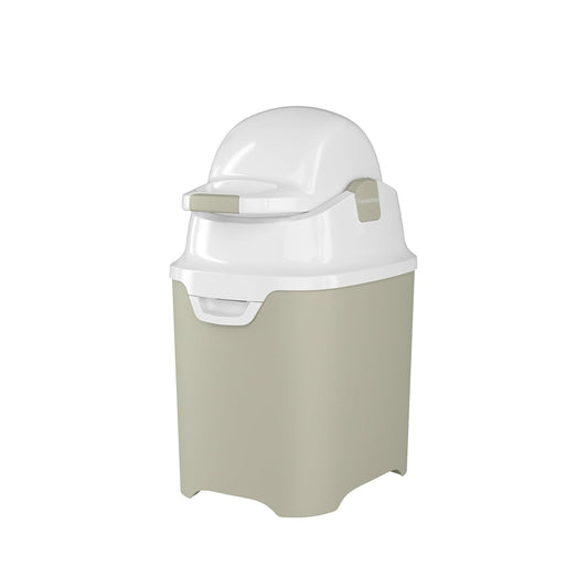 Foundations Mini Diaper Pail with Airtight Lid - Durable & Odorless Diaper Disposal, Large Capacity, Holds up to 30 Newborn Diapers, Refill with Any Bags - Sand