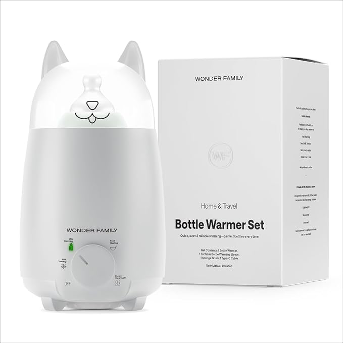 Portable Baby Bottle Warmer for Breastmilk & Formula – 4-in-1 Defrost, Food and Breast Milk Warming, Thermos – On The Go Heater for Travel, Car, Home – Portable Milk Warmer for Baby