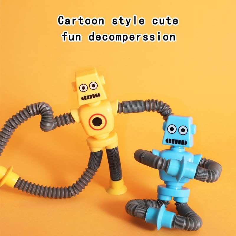 36PCS Telescopic Suction Cup Robot Toy,pop Tubes,Toys for Kids,Toddler Travel Toys,Toddler Sensory Toys,figette Toys,Fidget Toys for Kids,Treasure Box prizes,Small Toys for Kids prizes