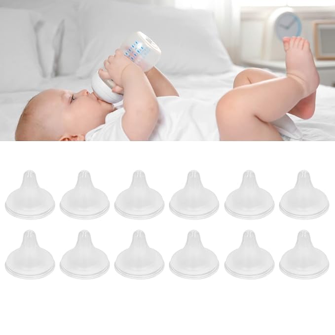 Feeding Nipples, 14Pcs Odorless Baby Bottle Nipple Easy Cleaning for Home