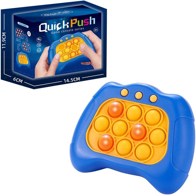 Children Quickly Push Toy Games, Adults Quickly Push Handheld Game Toys, Bubble Pressure pop-up Light Games, Birthday, Boys and Girls Autism Relief, Multiplayer PK