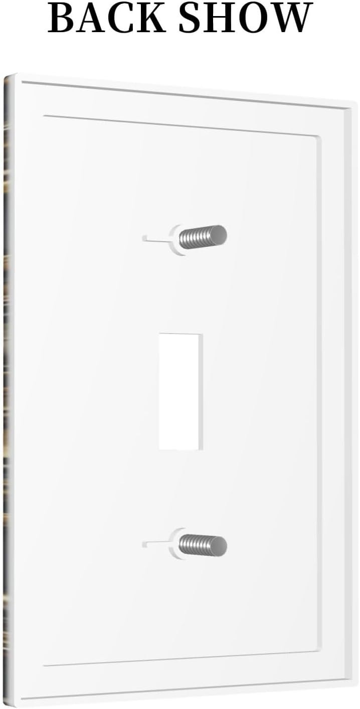 Decorative Switch Covers Plate Rococo Vintage Black Golden Leaf Morris Vine 1 Gang Wall Plate Unique Single Toggle Wall Cover Plate Electrical Light Switch Plate Faceplate for Bedroom Decor