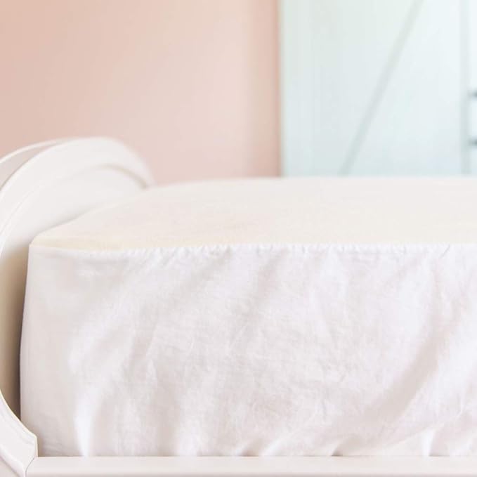 Naturepedic Organic Waterproof Mattress Protector Pad, Fitted Stretch Knit Mattress Cover for 9"-16" Depth, Twin XL