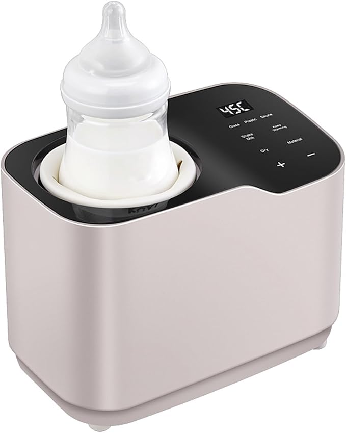 Waterless Bottle Warmer with Shake Function, Safer for Baby, Wash Free, Surrounding Hot Air Heating Breastmilk Evenly to Ideal Temp Baby Bottle Warmer for Safe Heating Milk Warmer