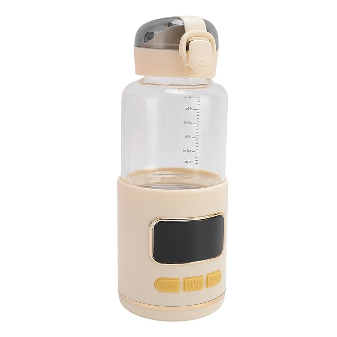 Portable Bottle Warmer Adjustable Temperature Rechargeable Cordless Baby Milk Warmer for Travel Outdoor