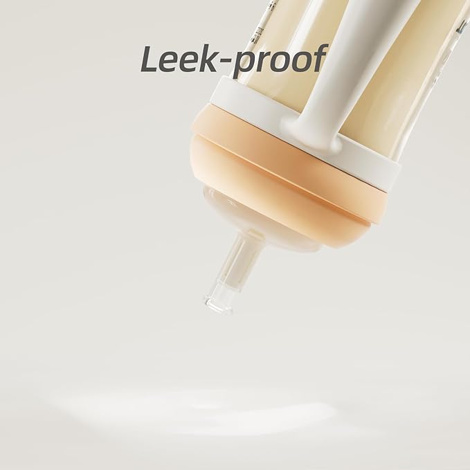 Piifur Sippy Cups for Toddlers 1-3 No Spill Straw with Handle Water Bottle 2 Pack 10 Ounce