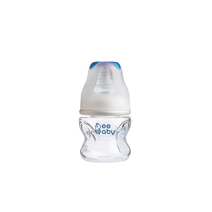 BEEBABY Anti-Colic Baby Feeding Bottle, Easy to Clean, Slow Flow Breast-Like Nipple for Baby, Infant and Newborn: 2 oz (60 ml)