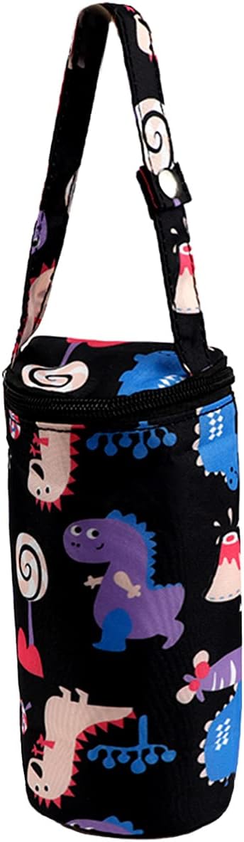 Insulated Baby Bottle Bags - Portable Travel Feeding Bag to Keep Milk Warm - Thermal Insulated for Newborn Toddler (Black)