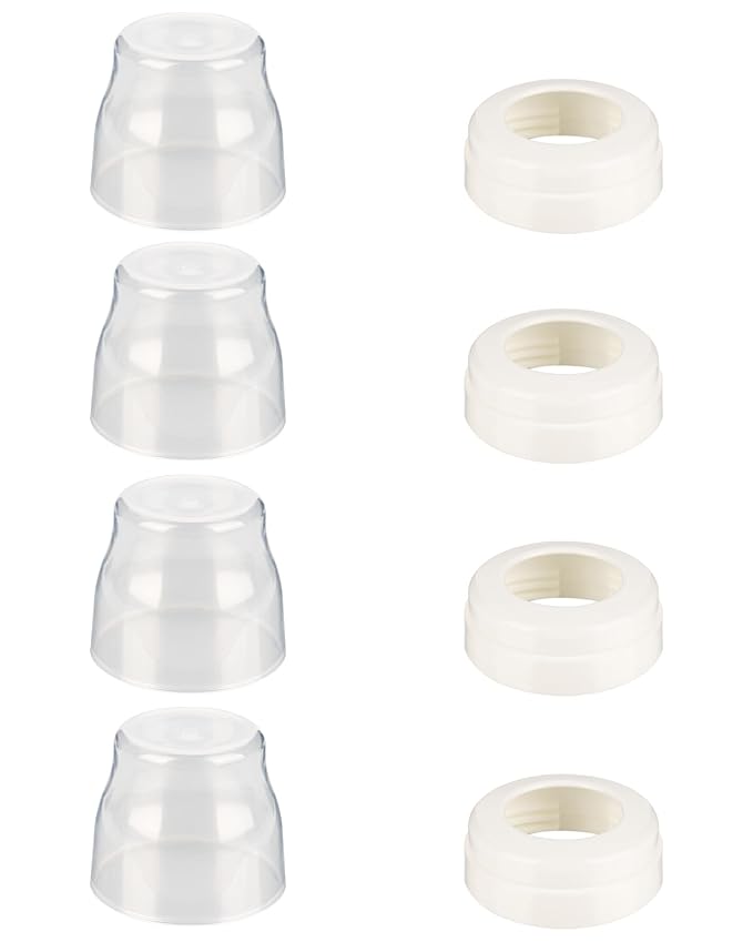 4 Pack Baby Bottle Ring Collars and Cap for Avent Anti-Colic Baby Bottle
