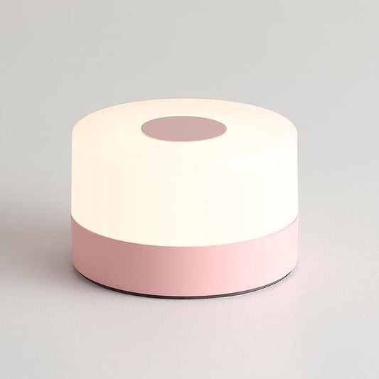 JUSHENG Night Light for Baby Nursery, Rechargeable LED Touch Light with 3CCT & Stepless Dimming Function, Portable Bedside Lamp Tap Lights Battery Powered for Breastfeeding, Kids, Nightstand-Pink