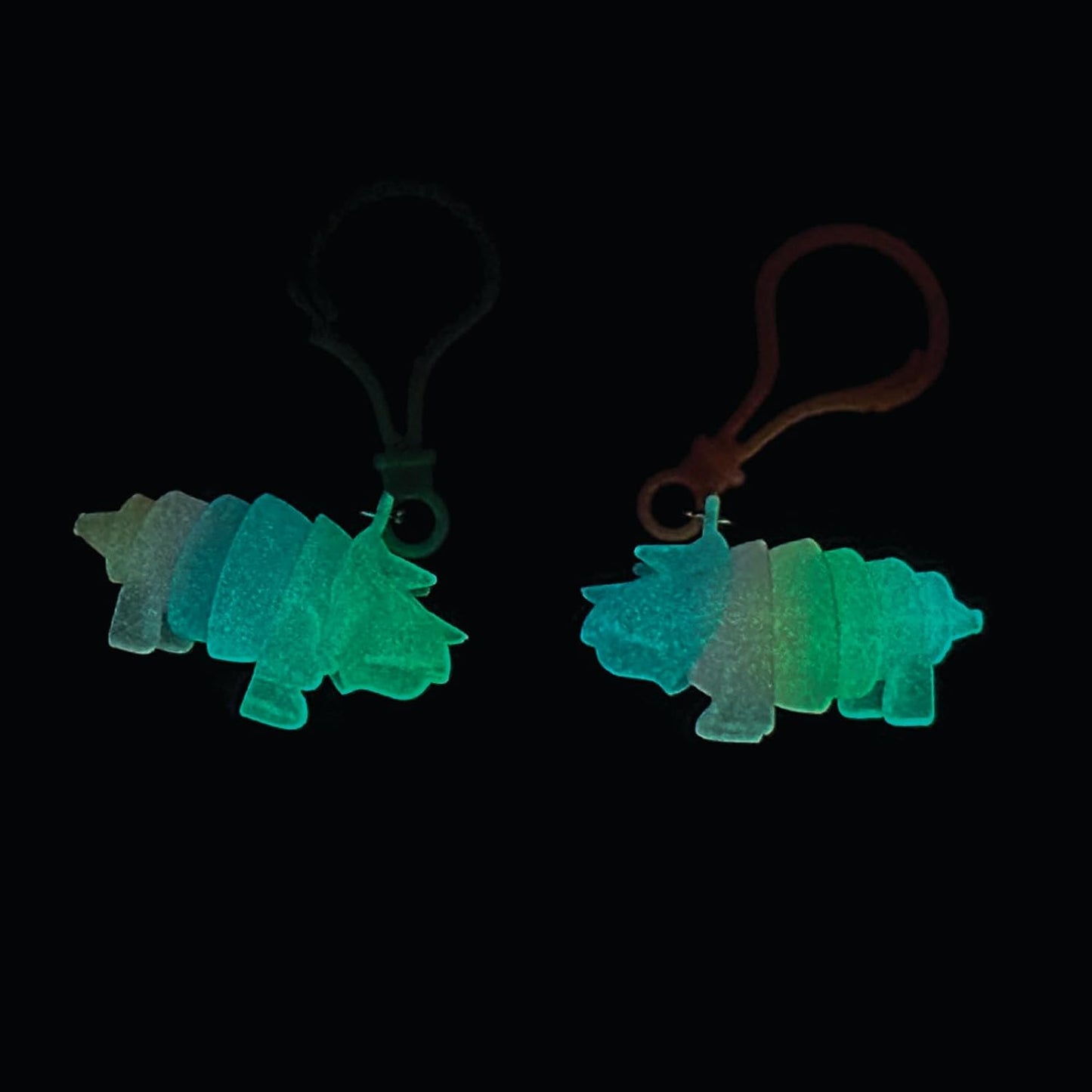 Raymond Geddes Glow in The Dark Dinosaur Fidget Toys (Set of 24) - Fun Toy Dinosaurs - Ideal Backpack Buddy Keychain Toys