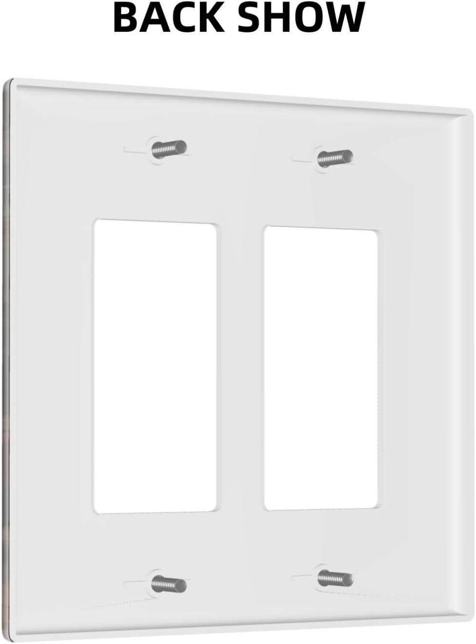 Decorative Outlet Covers Funny Red Boxing Cats White Tomcat 2 Gang Wall Plate Double Rocker Two Switch Wall Cover Plate Light Switch Cover Plate Faceplate for Bedroom Home Decor