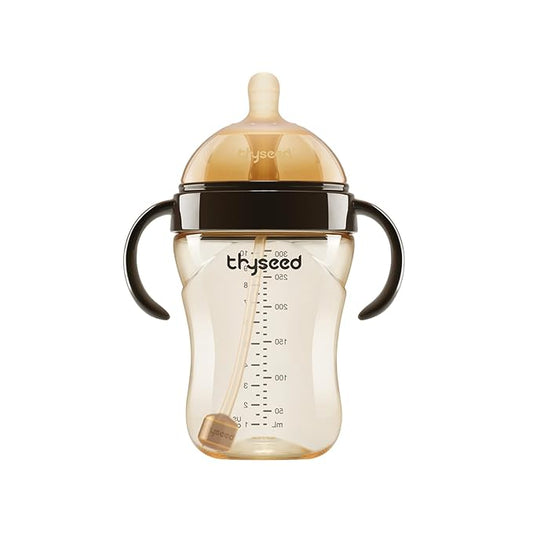 Thyseed PPSU Natural Breast-Like Bottle with Nipple(10 Months+),10oz，1pack