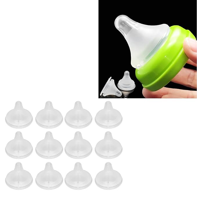 Feeding Nipples, 14Pcs Odorless Baby Bottle Nipple Easy Cleaning for Home