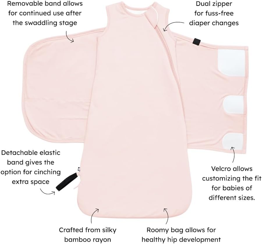 KYTE BABY Unisex Rayon Made from Bamboo Sleep Bag Swaddler for Babies, 1.0 Tog