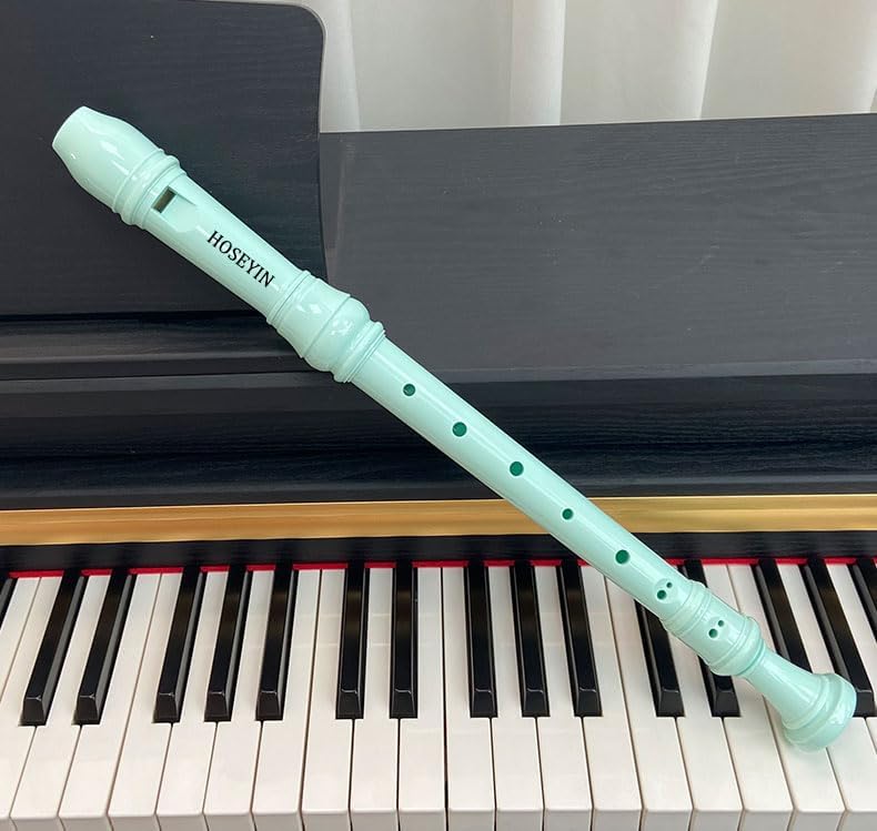 Alto Recorder Baroque style German style F Key 8 Holes Soprano Recorder for Beginners Kids students (Light green)