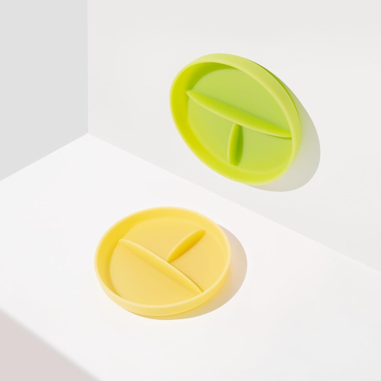 Olababy 100% Silicone Suction Plate | Toddler Plates with Suction | Divided Plates for Kids | Self Feeding Baby Essentials | Baby Registry Must Haves | Microwave Dinner Plates (Blueberry)