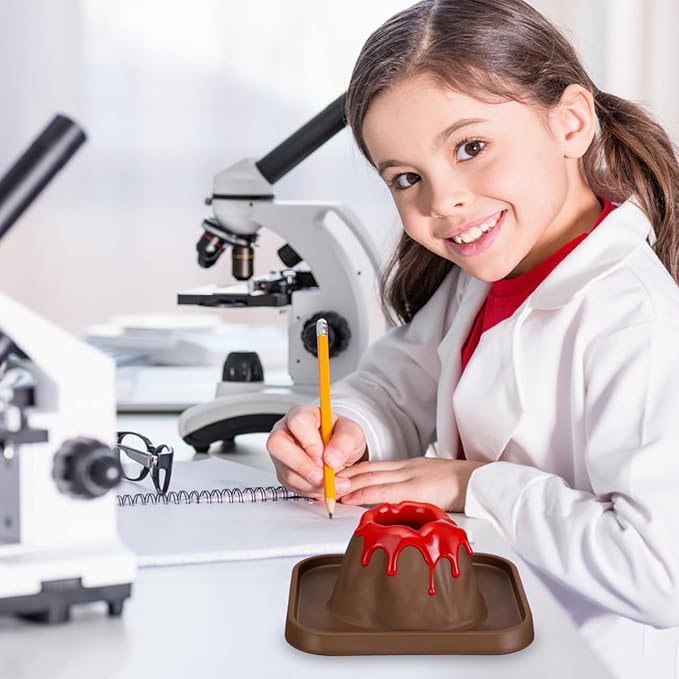 SAFIGLE 25Pcs Volcanic Model School Figure Model Experiment for Volcano Science Kit Volcano Eruption Toy DIY Demonstration Props DIY Experiment Educational Toy Stem Activity for Ages 4 to 6 Group