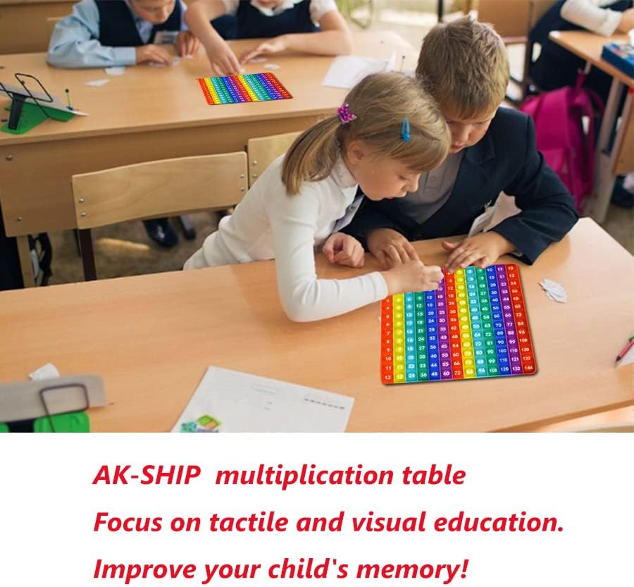 AK-SHIP Multiplication Game Table Bubble Toys Relieve Stress and Anxiety ，Education Various Teaching Operations (Multiplication Table 12*12)