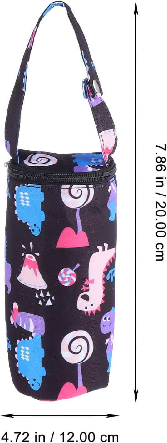 Kisangel Insulated Milk Bottle Carrier - Baby Water Bottle Strap Bag for Travel and Outdoor Use - Keep Warm Carrying Sleeve Pouch 20X12X1cm
