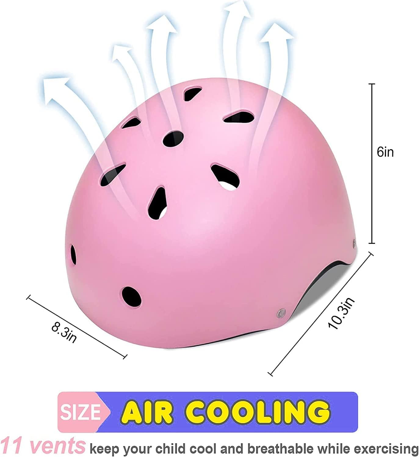 Adjustable Kids Helmet with Knee Pad, Elbow Pads & Wrist Guards - Toddler Bike Helmets for Ages 3-5, 5-8, 8-14 Years - Perfect for Skating, Biking, Cycling, and Skateboard - for Boys and Girls