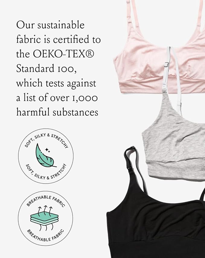 Bodily Everything Bra for Pregnancy, Nursing & Breastfeeding, Soft, Stretchy, Maternity & Sleep Bra with Nursing Access