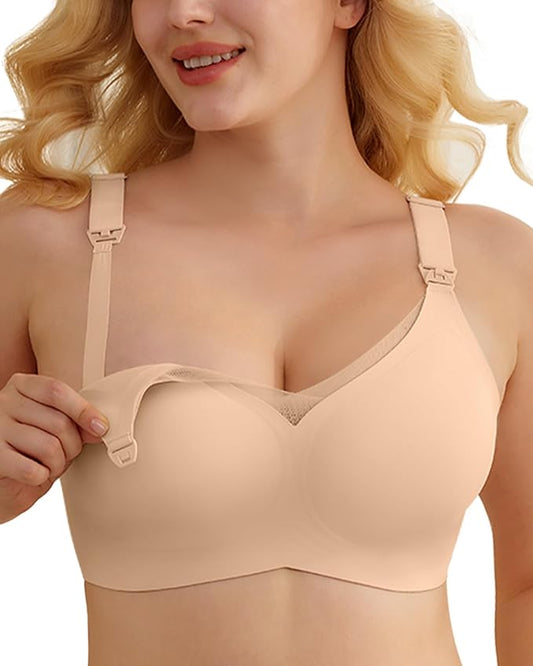 As Fairy Nursing Bras for Breastfeeding Mesh Lace Seamless Maternity Bra Pregnancy Sleep Wireless Bralette