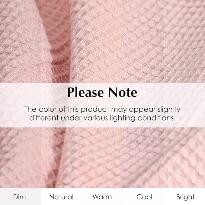 Salt Earth GOTS Certified 100% Organic Cotton Throw Blanket, 90" X 90" Blankets & Throws for Bed, Throw Blanket for Couch,Modern & Cozy Blanket, All Season Waffle Blanket, Soft Blanket (Misty Rose)