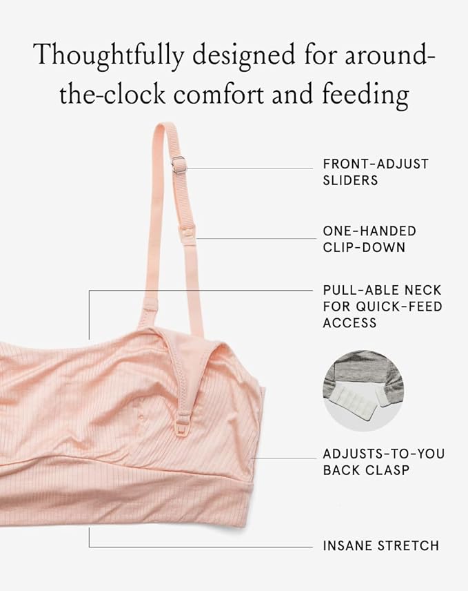 Bodily Everything Bra for Pregnancy, Nursing & Breastfeeding, Soft, Stretchy, Maternity & Sleep Bra with Nursing Access