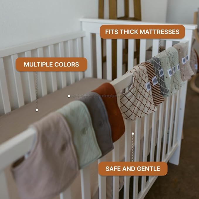 Parker Baby Soft & Durable Fitted Baby Crib Sheets | Snug Fit for Standard Crib Mattresses | Machine Washable, Fade-Resistant & Modern Nursery Designs