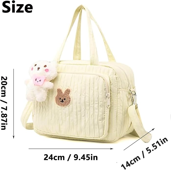 Baby Diaper Bag Tote, Cute Small Crossbody Nappy Mommy Bag, Lightweight Travel & Hospital Multifunction Storage Tote