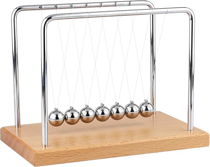 Newton's Cradle Balance Balls Fascinating Physics Gadget for Home and Office 7 Beads