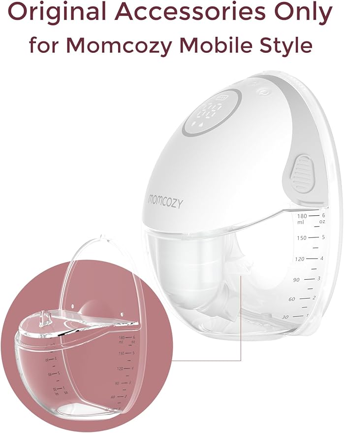 Momcozy Mobile Style | M6 Flange 24mm & Milk Collector, Original Mobile Style | M6 Breast Pump Replacement Accessories