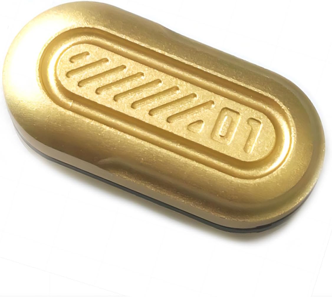 Fidget Slider EDC Adult Metal Fidget Toys ADHD Tool Anxiety Stress Relief Toys Fun Office Desk Toys Gifts for Boyfriend and Father (Golden)