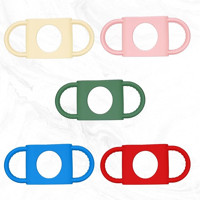 NiHome Tumbler Grip Compatible with 14oz Stanley Quencher, Fit for 12 15oz Zak Owala kids Cups Accessories Handle, Silicone Dual-Handle Tumbler Handles for Home Travel Outdoors Daily Use (2PCS,Blue)