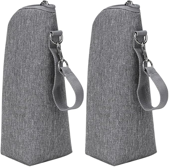 BESPORTBLE Milk Bottle Warmer Insulated Bag, 2Pcs Portable Baby Bottle Tote Insulated Breastmilk Cooler Warmer Bag for Nursing Mom Daycare Travel