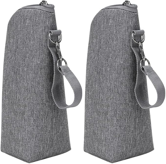 BESPORTBLE Milk Bottle Warmer Insulated Bag, 2Pcs Portable Baby Bottle Tote Insulated Breastmilk Cooler Warmer Bag for Nursing Mom Daycare Travel