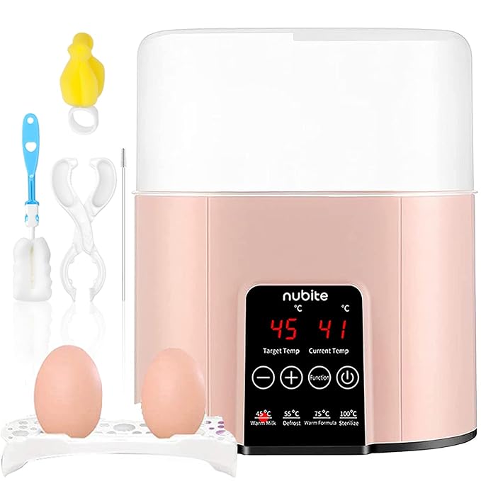 Double Baby Bottle Warmer 24H Constant Mode for All Bottles, Breastmilk Baby Milk Heater, Heating Baby Food, Formula Water Warmer for Twins, Accurate Temperature Control