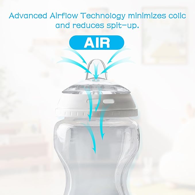 4Pcs Sippy Spouts Nipples Compatible with Natural Start Anti-Colic Bottles & C to Bottles, Soft Silicone Bottle Replacement Nipple Spout Nipples, BPA-Free, 6m+, Variable Flow