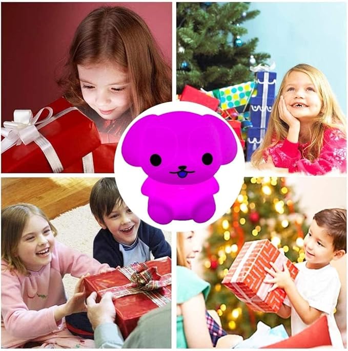 Night Light, Bedside Lamp for Kids, Baby Nursery Lamp for Breastfeeding Safe, Break Resistant, Eye Caring, Adjustable Brightness & Color, Timing Function, Remote Control + Touch Control - Dog