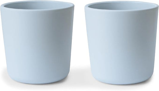 mushie Dinnerware Cups For Kids | Made in Denmark, Set of 2 (Powder Blue)