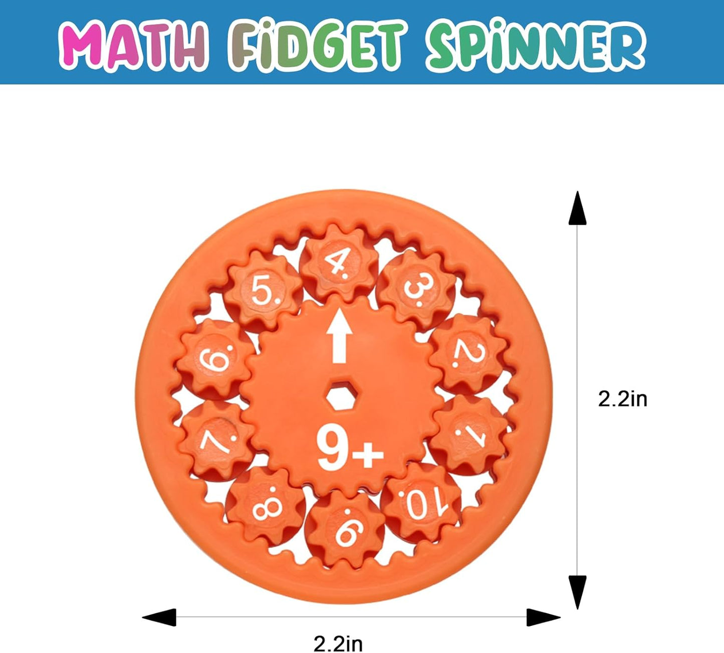 MerryXD Math Fidget Spinners，Smooth Spinning Interactive Learning Toy for Kids Fun Math Games to Relieve Stress Addition & Subtraction Math Facts Fidget Spinners