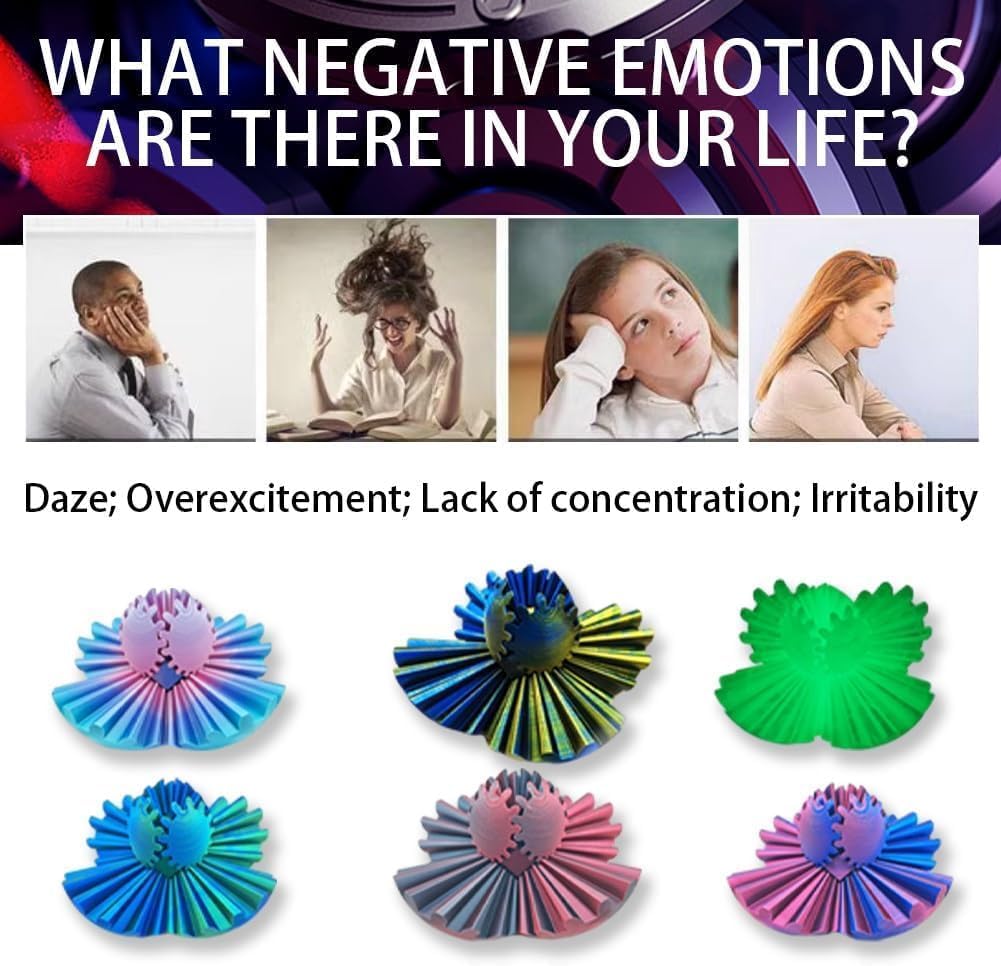 Gear Ball - GearSphere - The Steampunk Whirling Wonder Fidget-3D Printed Gear Ball Spin Ball - Fidget Toys for Adults Kids - Stress Ball Fidget Ball - Fidget Toys for Anxiety Relaxing …