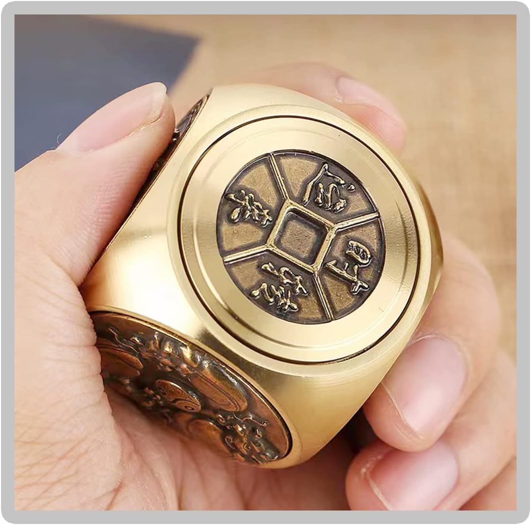 Uzi Copper Metal Adult Handheld Stress Relieving Toy. Relieve Anxiety, Tension and Other Fidgeting Scenarios-Promotes Focus and Clarity.Portable and Compact Design Concept (Large)