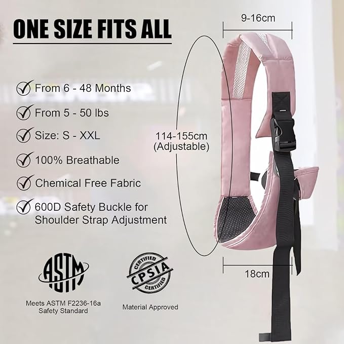 Easy to Wear Baby Sling Carrier - Compact Toddler Carrier with Adjustable Strap, Soft Padding, Non-Slip Hip Seat for Infants and Toddlers (7-44 LBS, 6-48 Months)