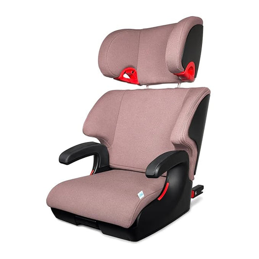 Clek Oobr High Back Booster Seat with Adjustable Headrest, Reclining Design, Latch System, and Retardant-Free Fabric (Vintage Ziip)